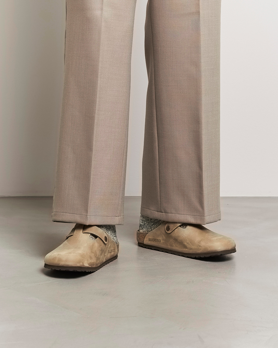 Homme | Sandales Et Mules | BIRKENSTOCK | Boston Classic Footbed Tabacco Oiled Leather