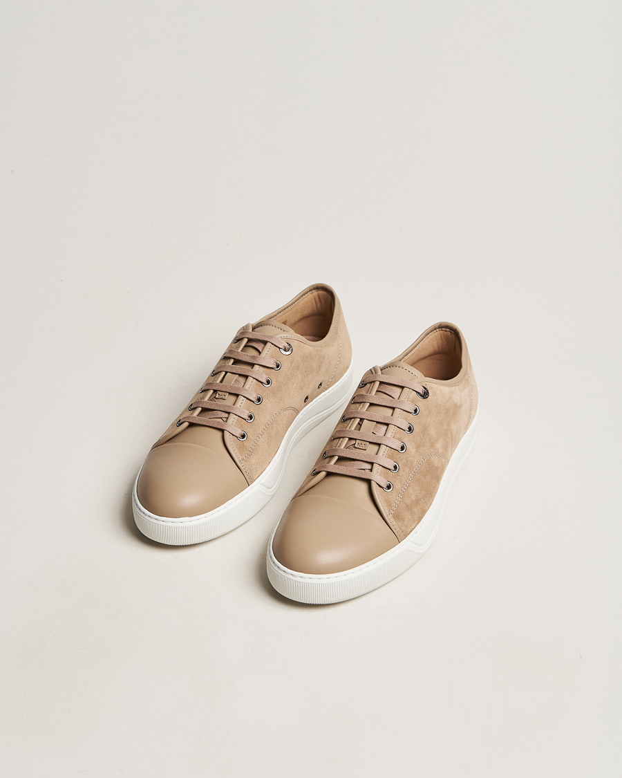 Homme | Lanvin Nappa Cap Toe Sneaker Taupe | Lanvin | Nappa Cap Toe Sneaker Taupe