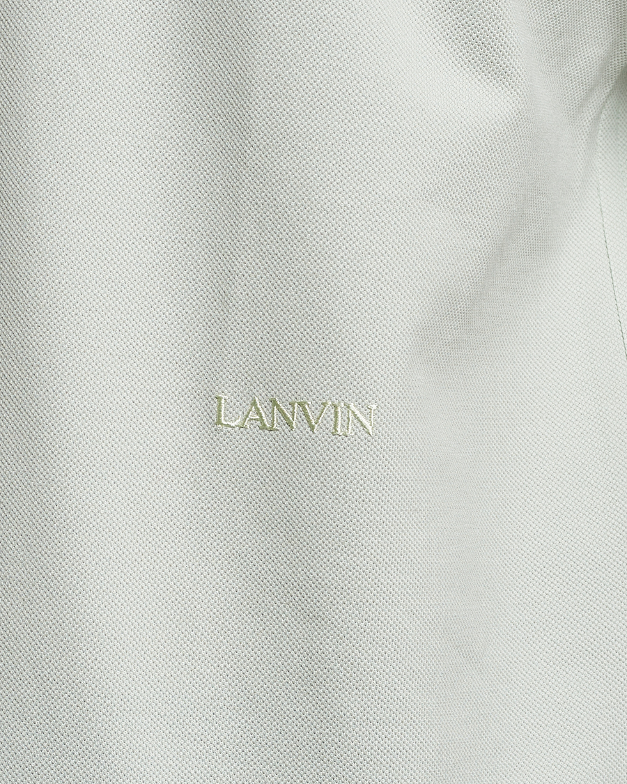 Homme | Polos | Lanvin | Embroidered Logo Polo Shirt Sage