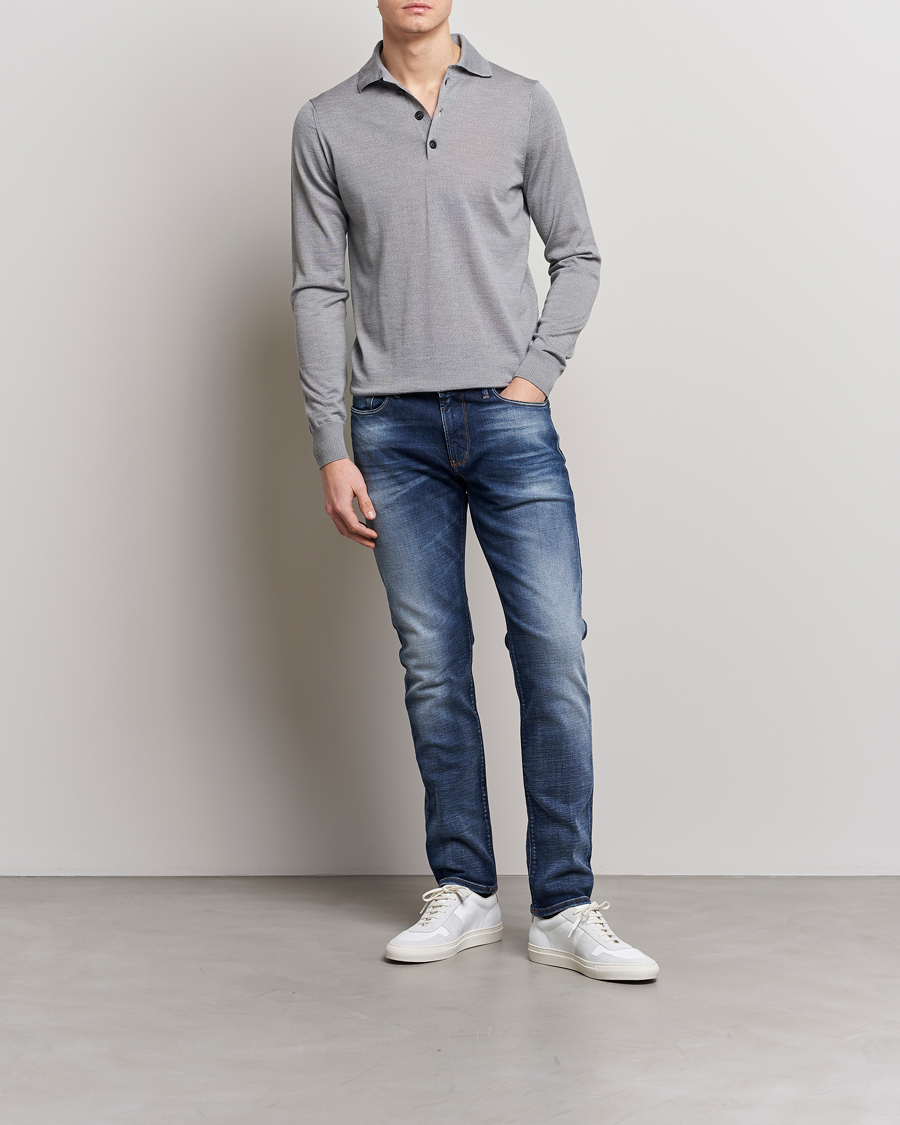 Homme | Pulls Et Tricots | Emporio Armani | Knitted Merino Pique Grey