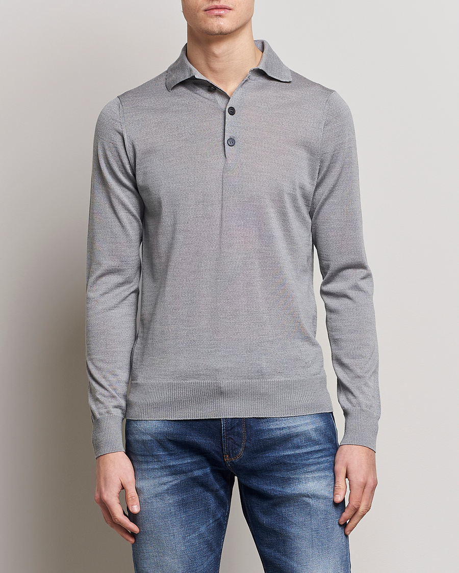Homme | Pulls Et Tricots | Emporio Armani | Knitted Merino Pique Grey