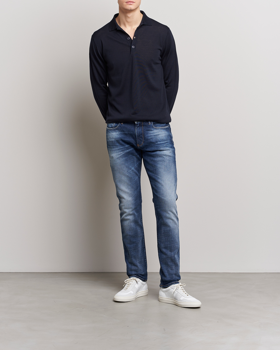 Homme | Pulls Et Tricots | Emporio Armani | Knitted Merino Pique Navy