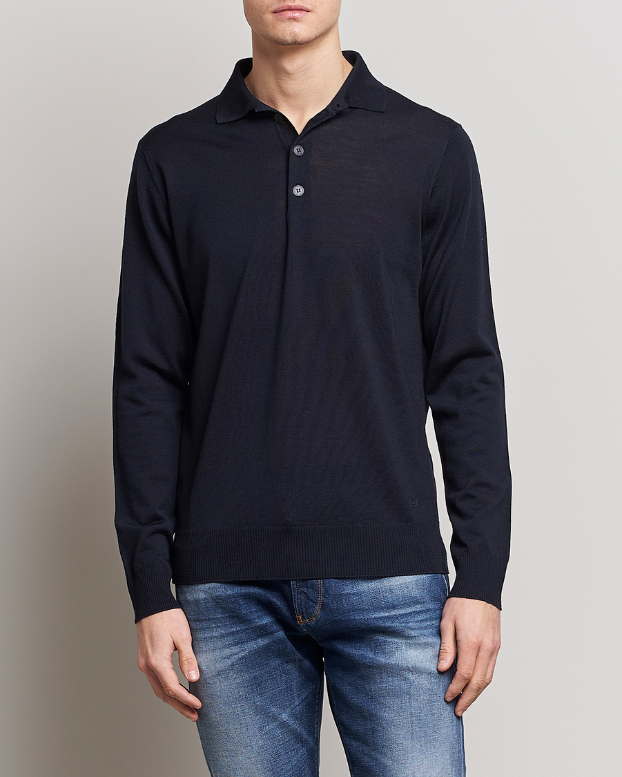 Homme | Pulls Et Tricots | Emporio Armani | Knitted Merino Pique Navy