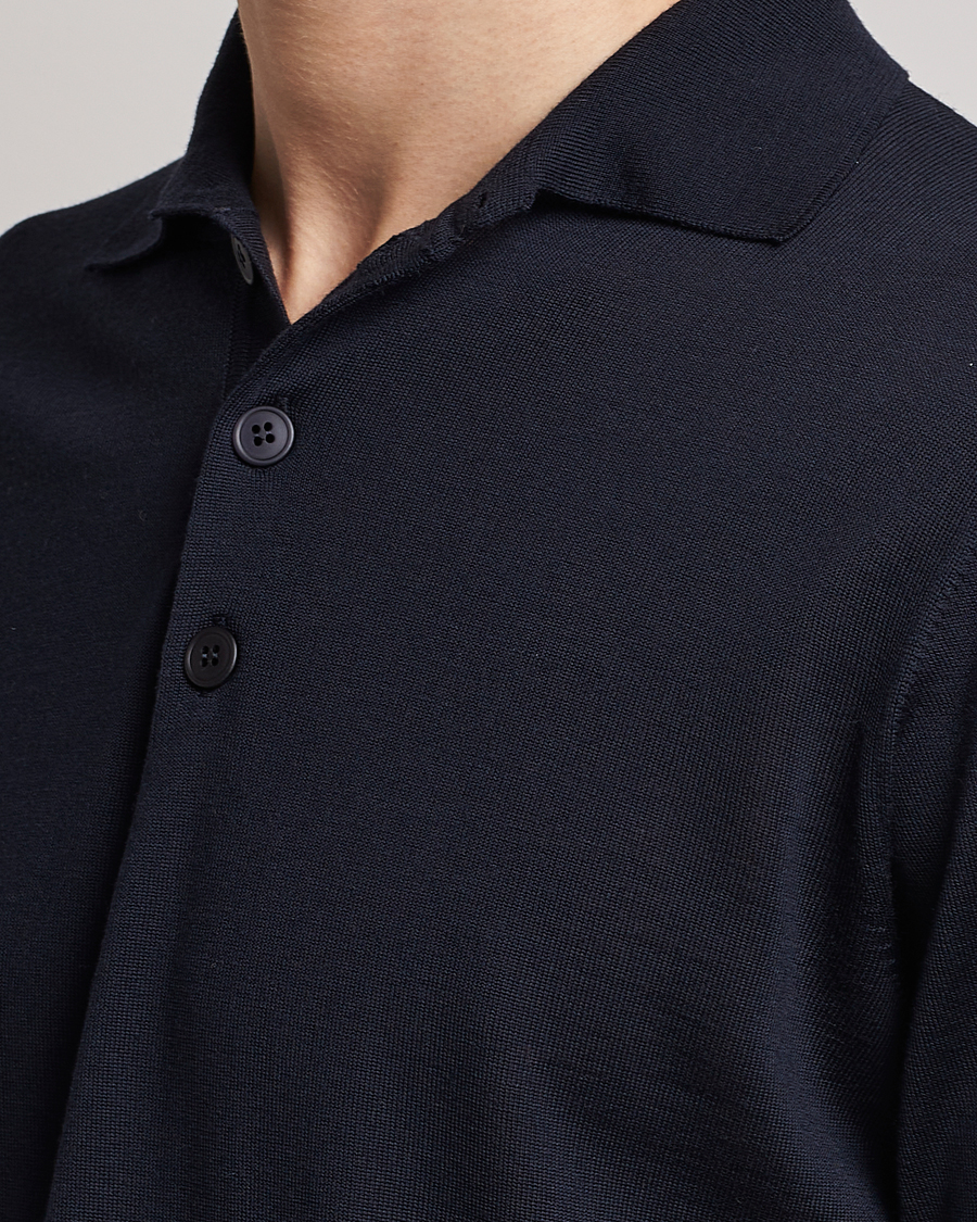 Homme | Pulls Et Tricots | Emporio Armani | Knitted Merino Pique Navy