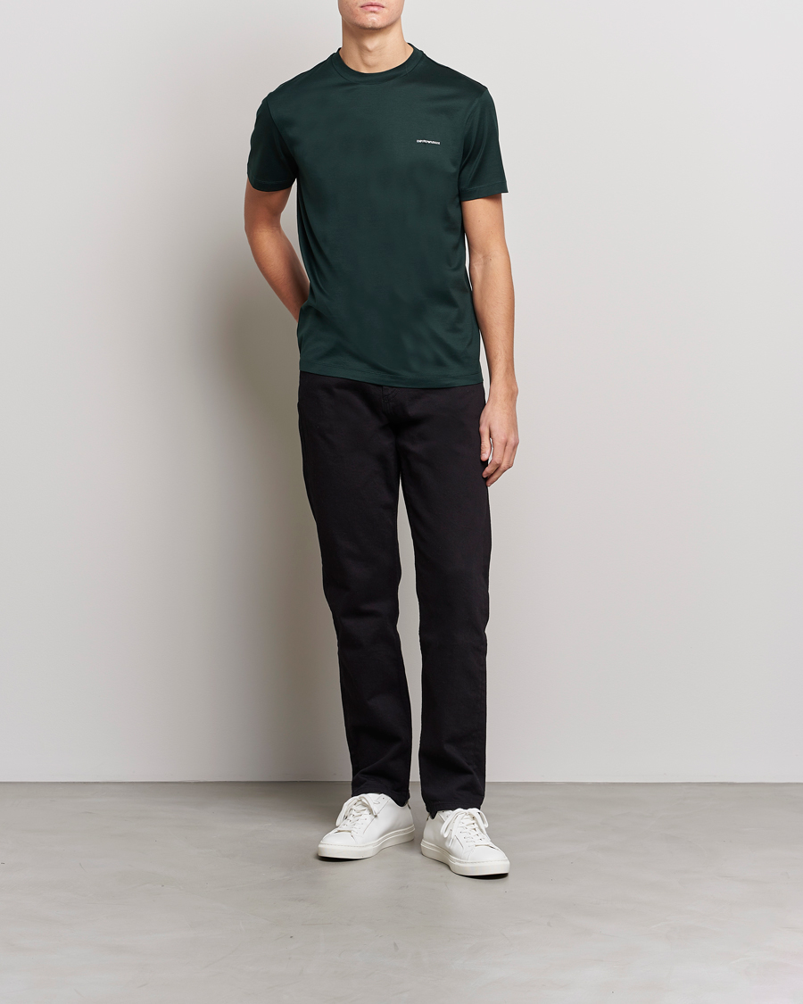 Homme | T-shirts | Emporio Armani | Tencel T-Shirt Green