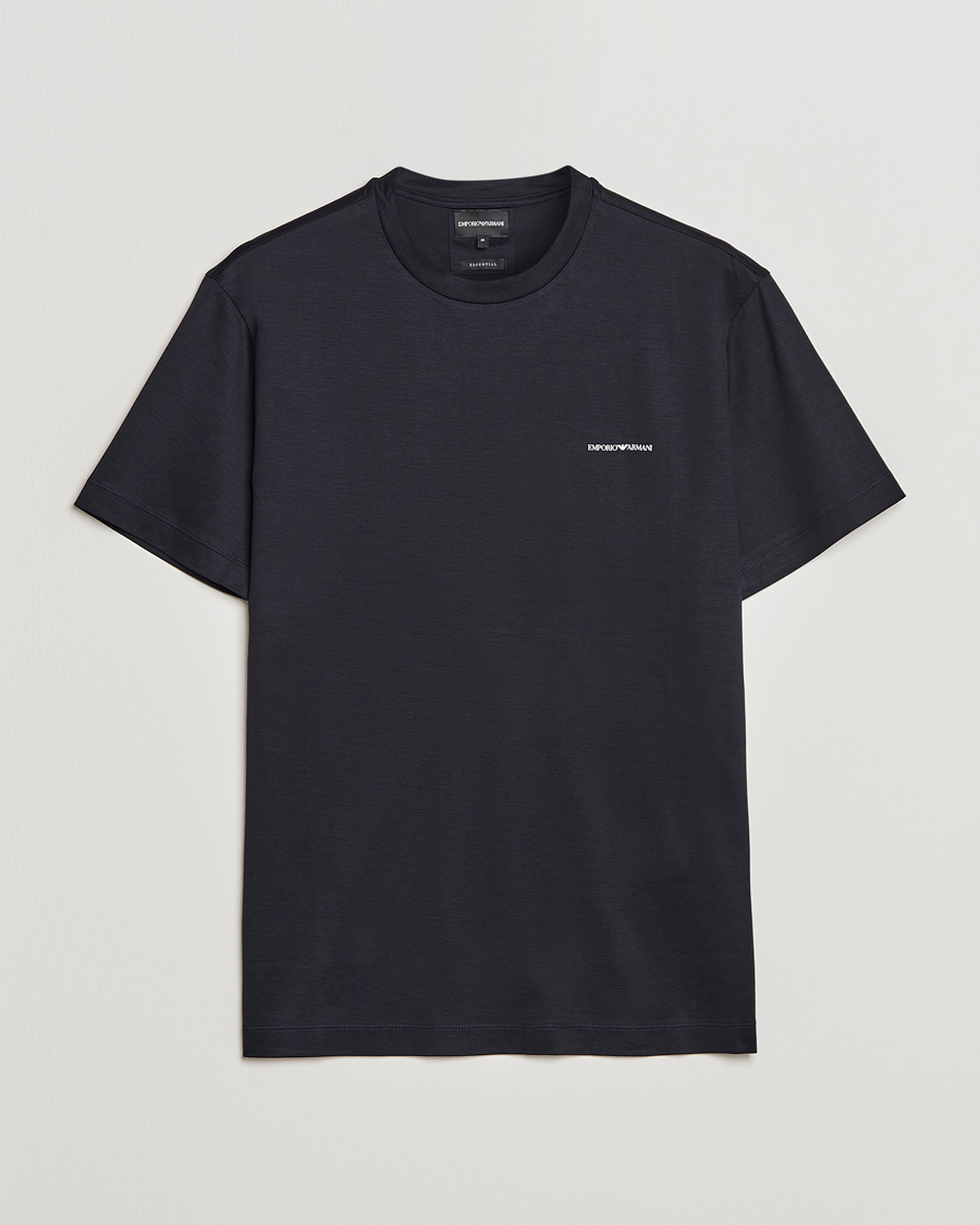 Homme | T-shirts | Emporio Armani | Tencel T-Shirt Navy