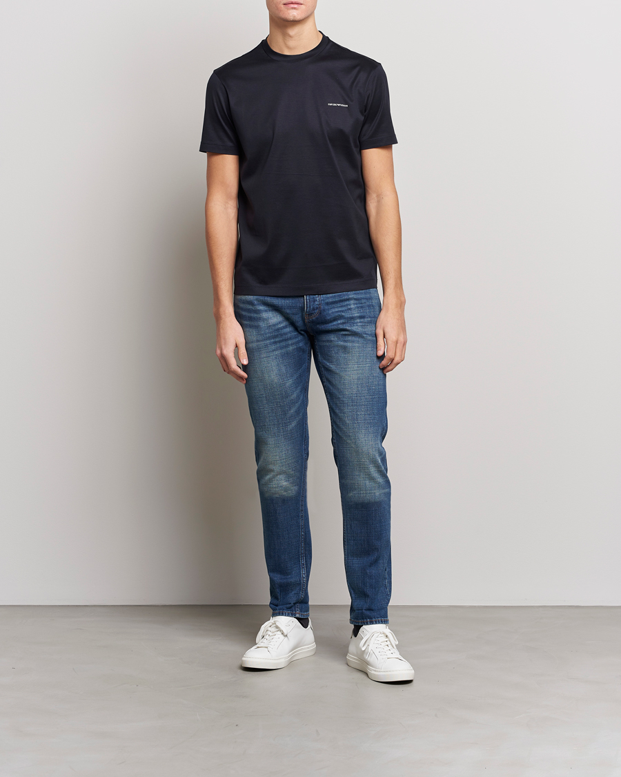 Homme | T-shirts | Emporio Armani | Tencel T-Shirt Navy