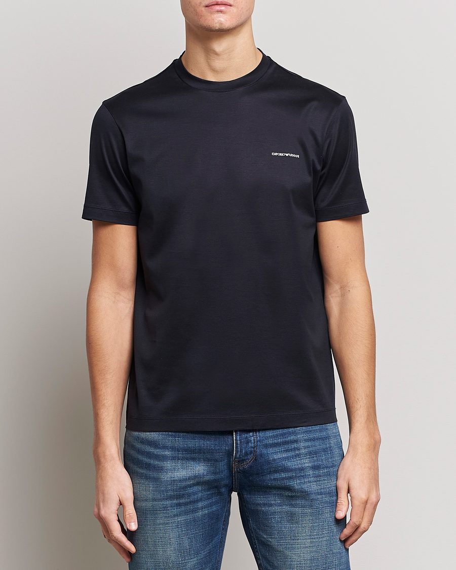 Homme | T-shirts | Emporio Armani | Tencel T-Shirt Navy