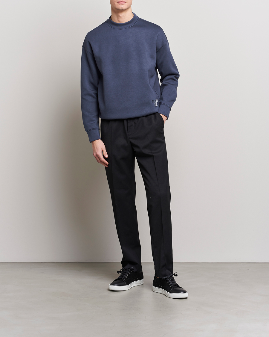 Homme | Pulls Et Tricots | Emporio Armani | Modal Sweat Crew Neck Blue Grey