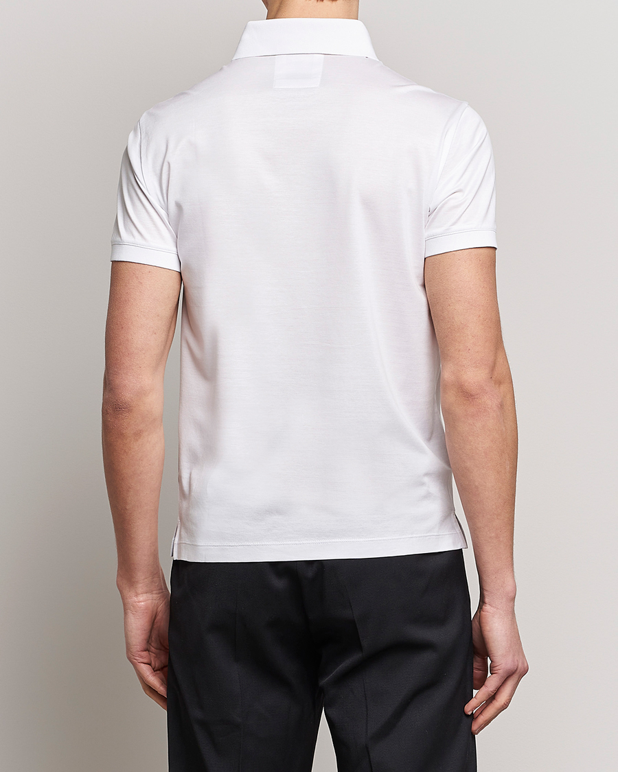 Homme | Polos | Emporio Armani | Cotton Tencel Polo White