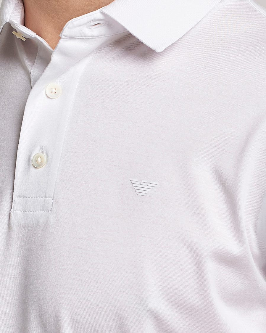 Homme | Polos | Emporio Armani | Cotton Tencel Polo White