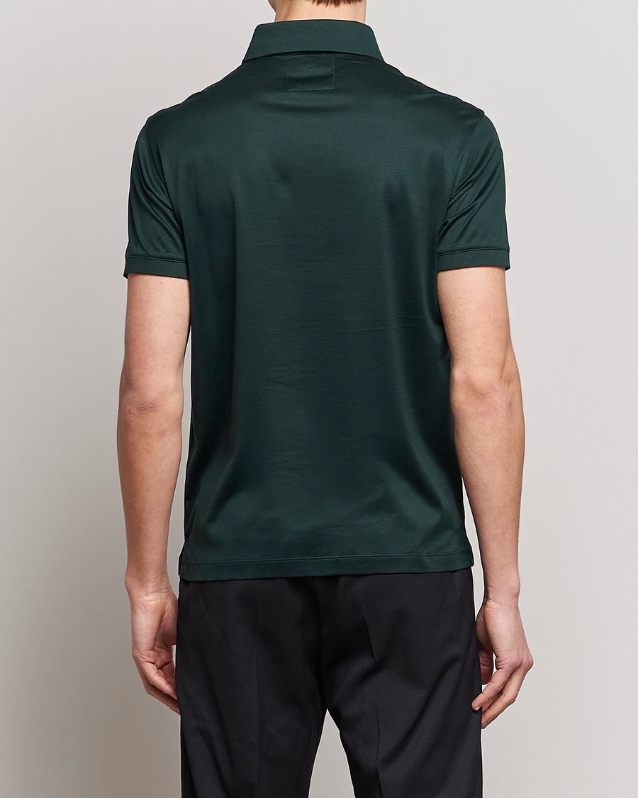 Homme | Polos | Emporio Armani | Cotton Tencel Polo Green