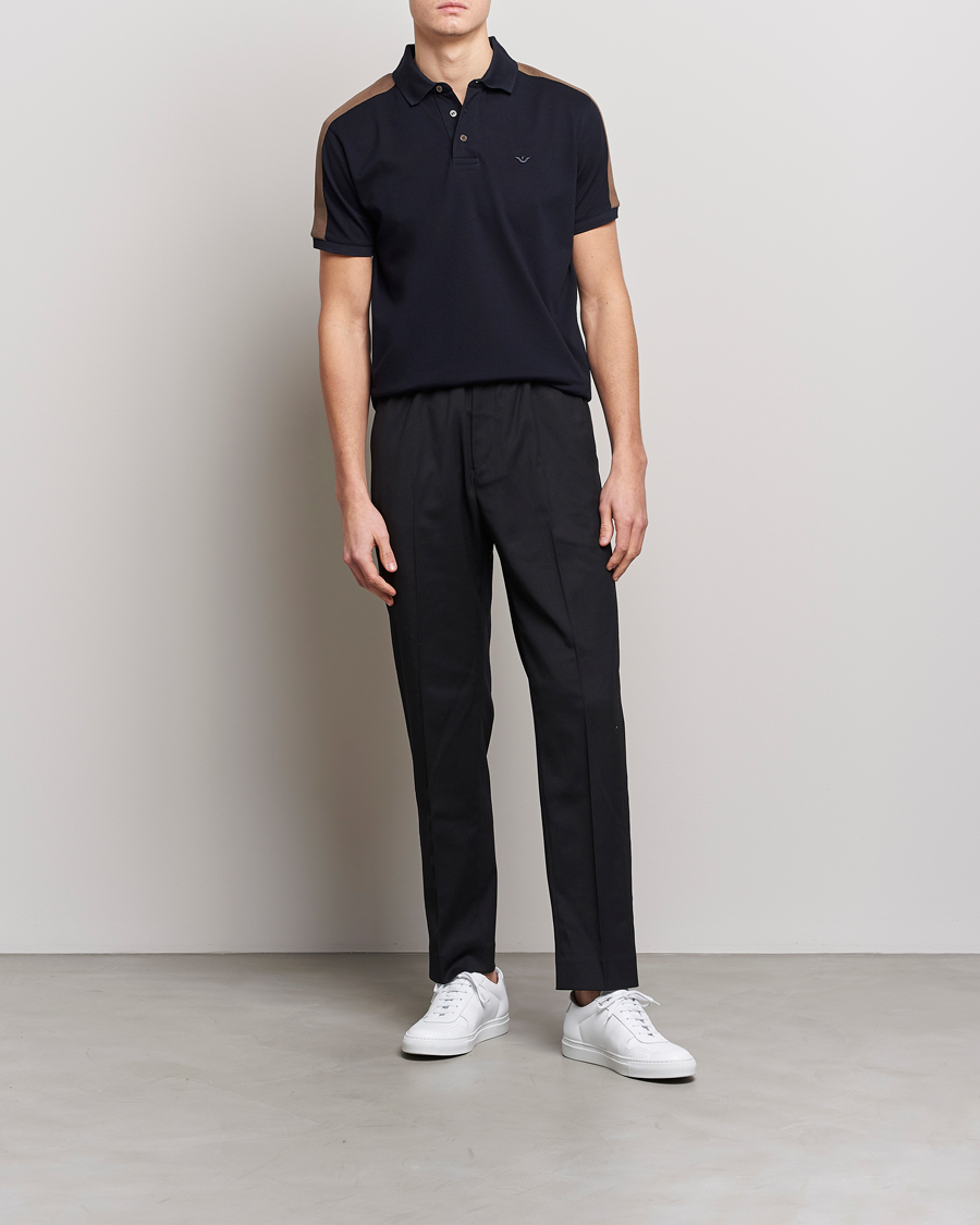 Homme | Polos | Emporio Armani | Mercerized Cotton Polo Navy