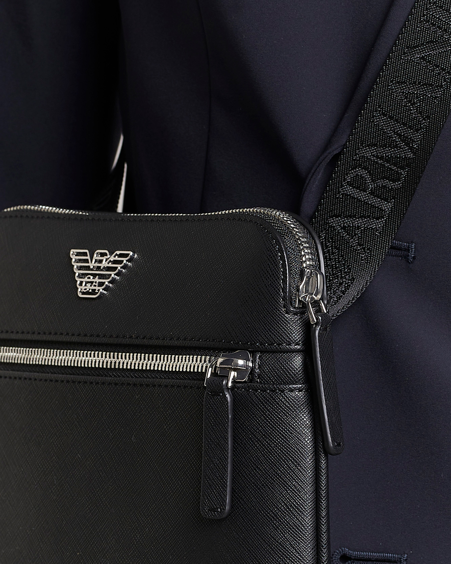 Homme | Emporio Armani Leather Messeager Bag Black | Emporio Armani | Leather Messeager Bag Black