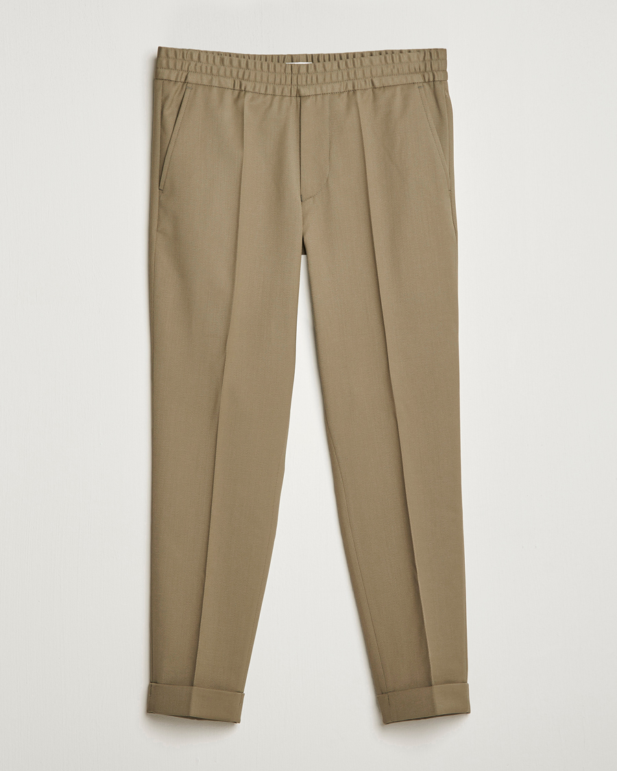 Homme | Pantalons | Filippa K | Terry Cropped Trousers Khaki