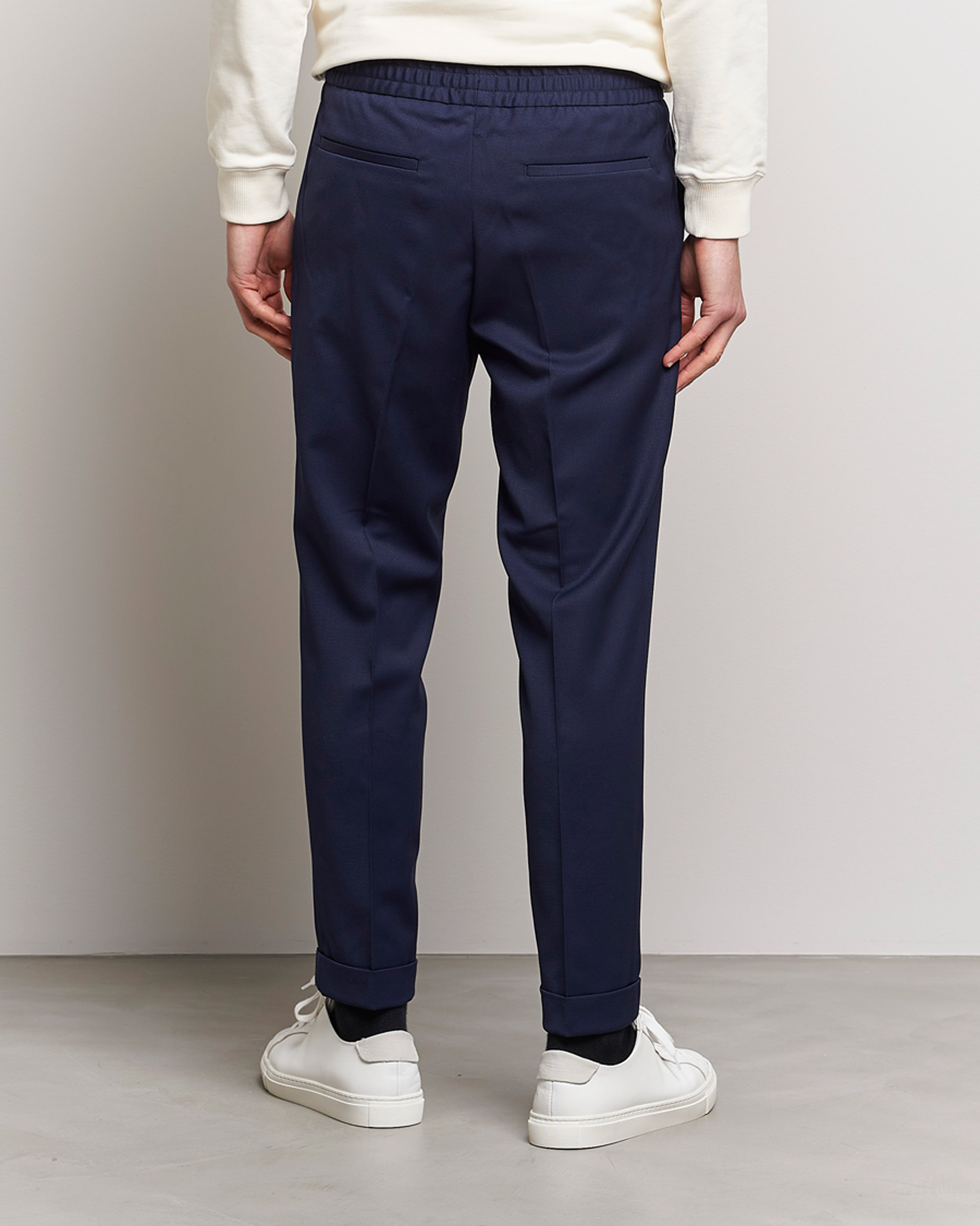 Homme | Pantalons | Filippa K | Terry Cropped Trousers French Navy