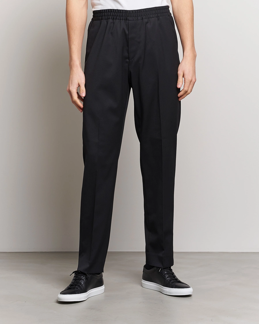 Homme | Vêtements | Filippa K | Relaxed Terry Wool Trousers Black
