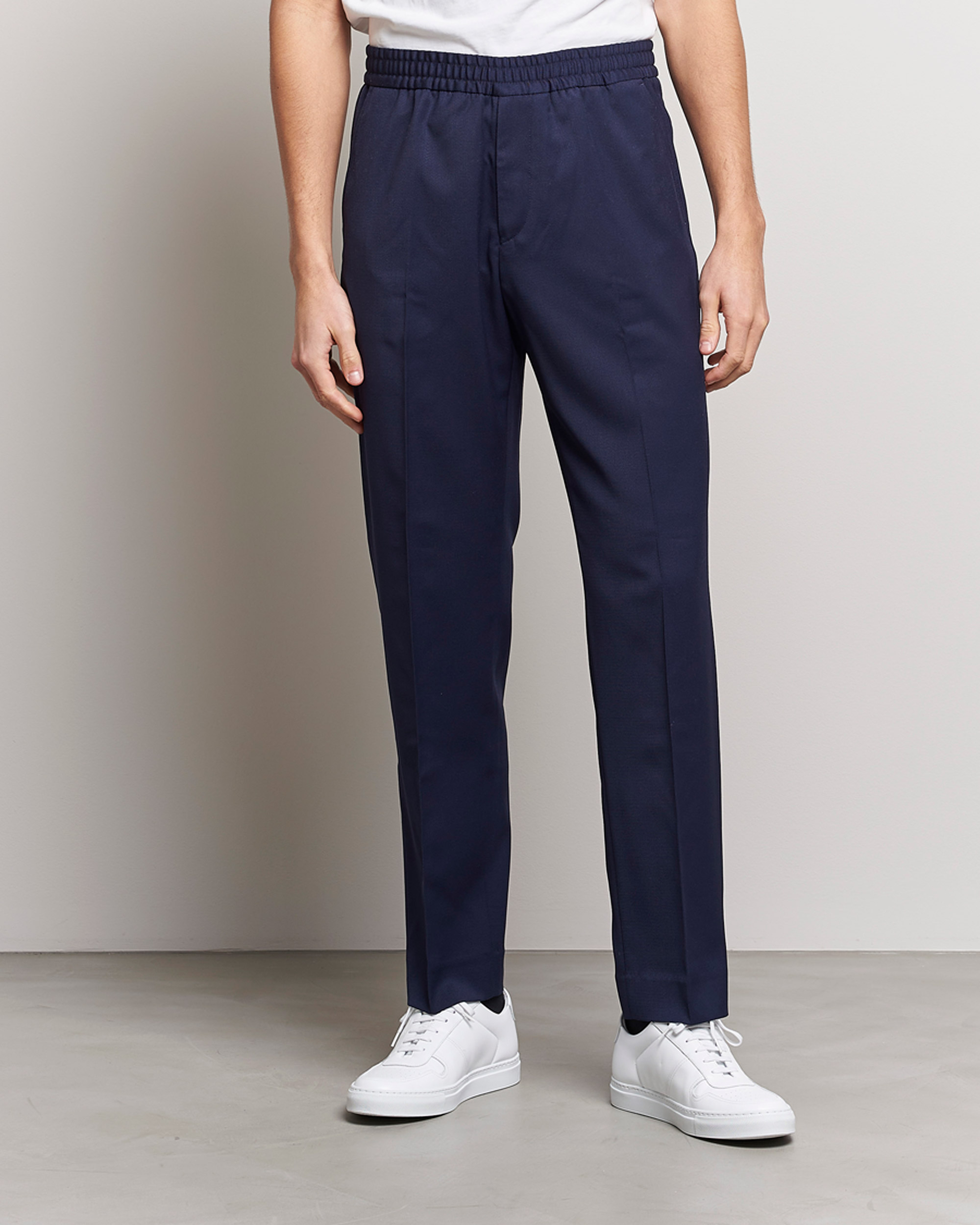 Homme | Pantalons | Filippa K | Relaxed Terry Wool Trousers French Navy