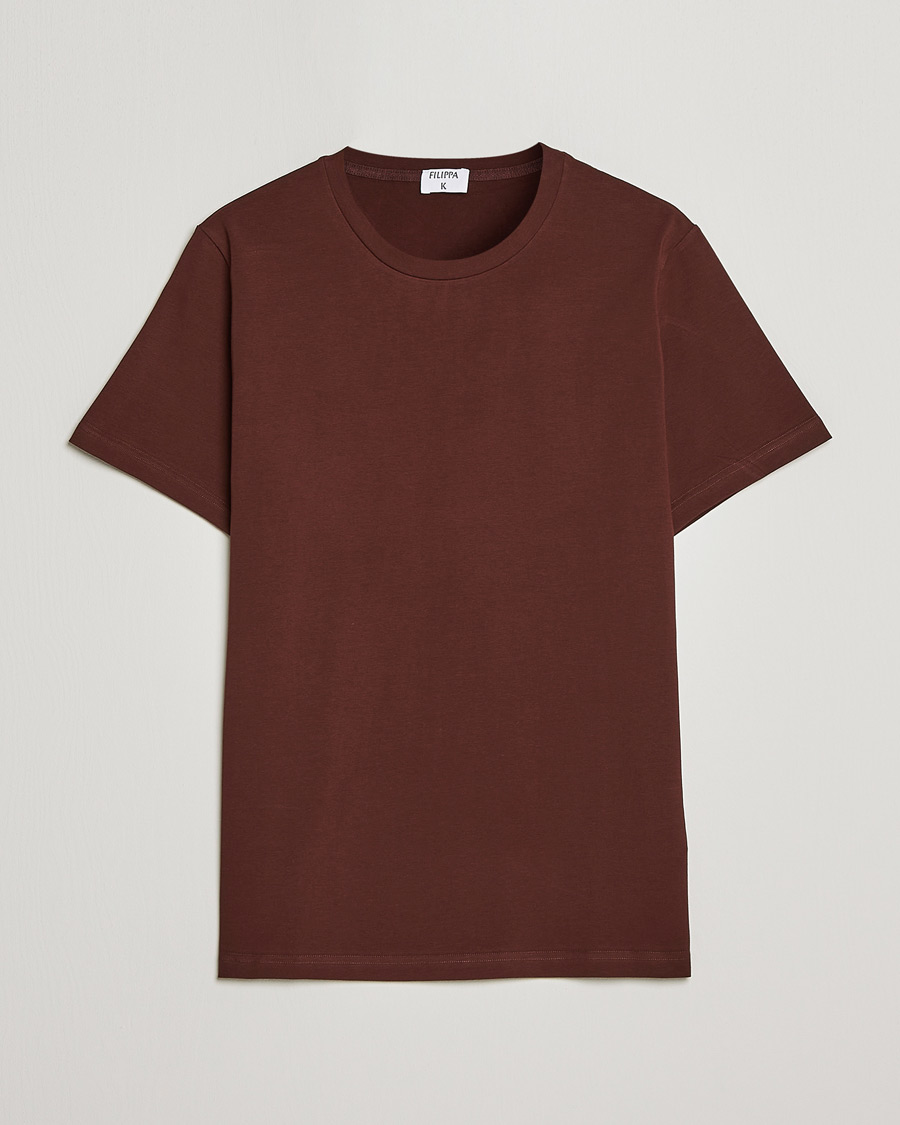 Homme | T-shirts | Filippa K | Stretch Cotton Tee Brown