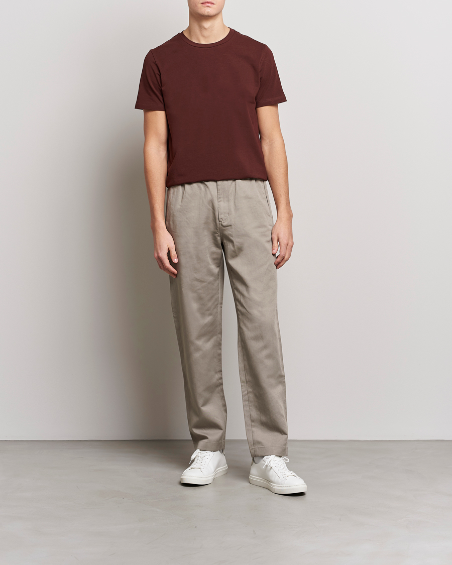 Homme | T-shirts | Filippa K | Stretch Cotton Tee Brown