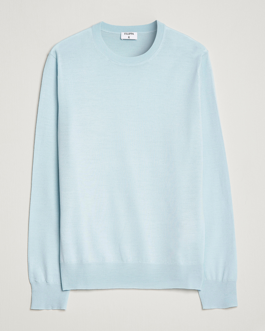 Homme | Pulls Et Tricots | Filippa K | Merino Sweater Aqua