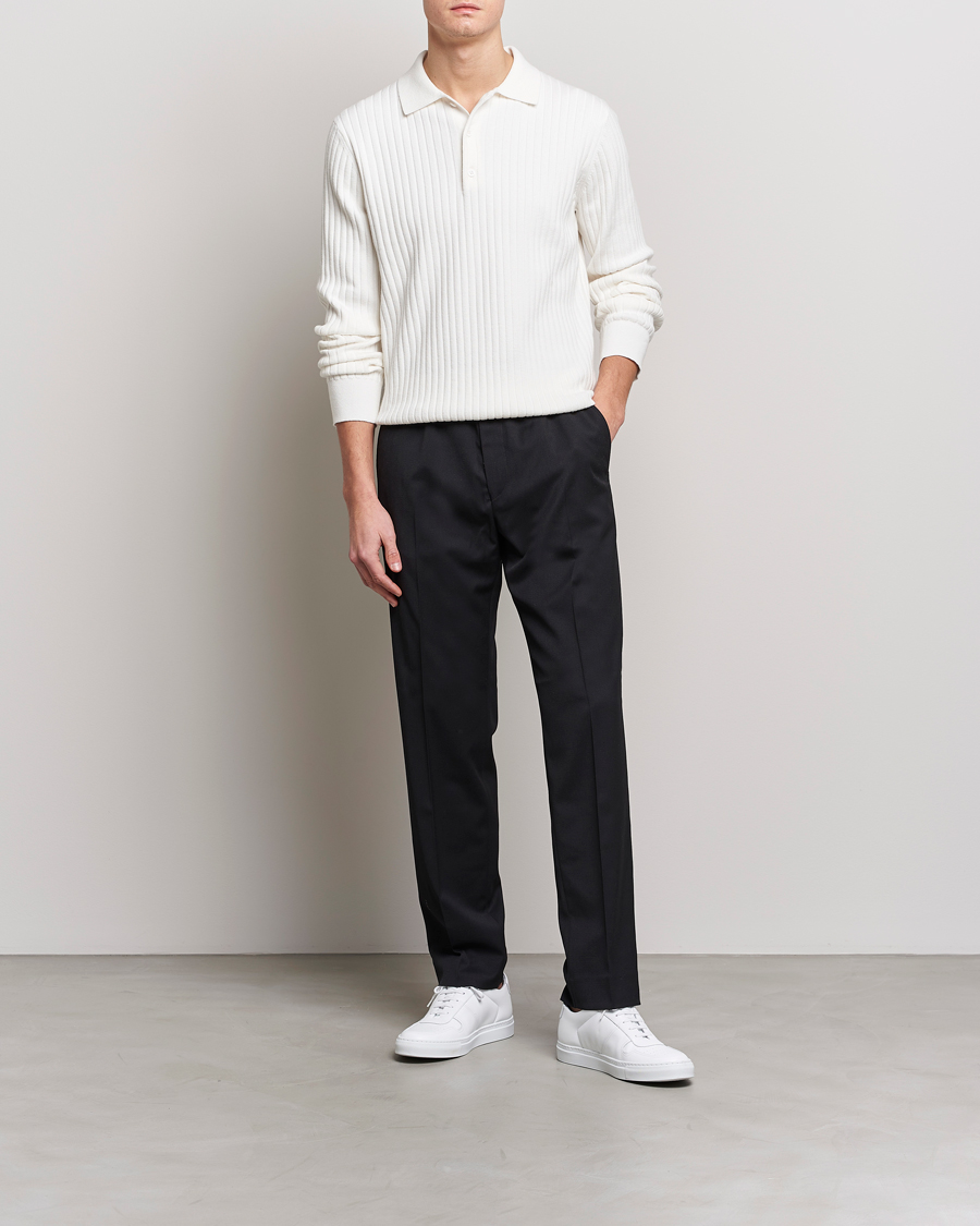 Homme | Pulls Et Tricots | Filippa K | Knitted Polo Shirt White