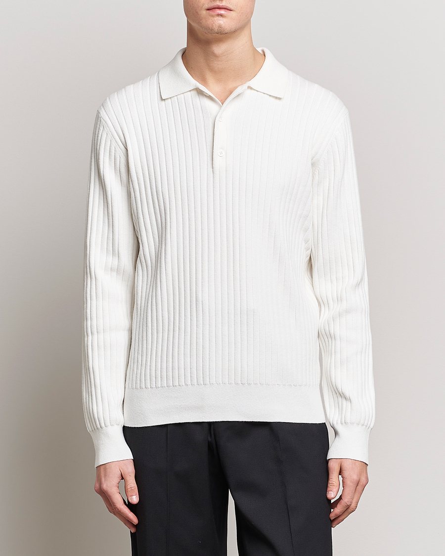 Homme | Pulls Et Tricots | Filippa K | Knitted Polo Shirt White