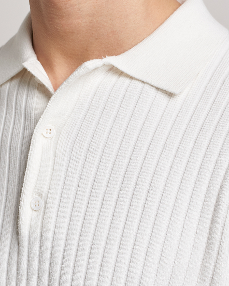 Homme | Pulls Et Tricots | Filippa K | Knitted Polo Shirt White