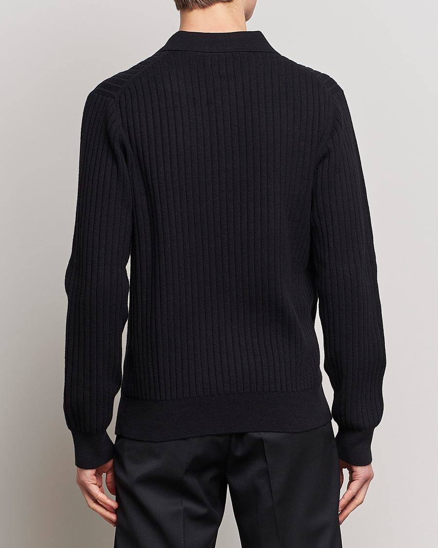 Homme | Pulls Et Tricots | Filippa K | Knitted Polo Shirt Black
