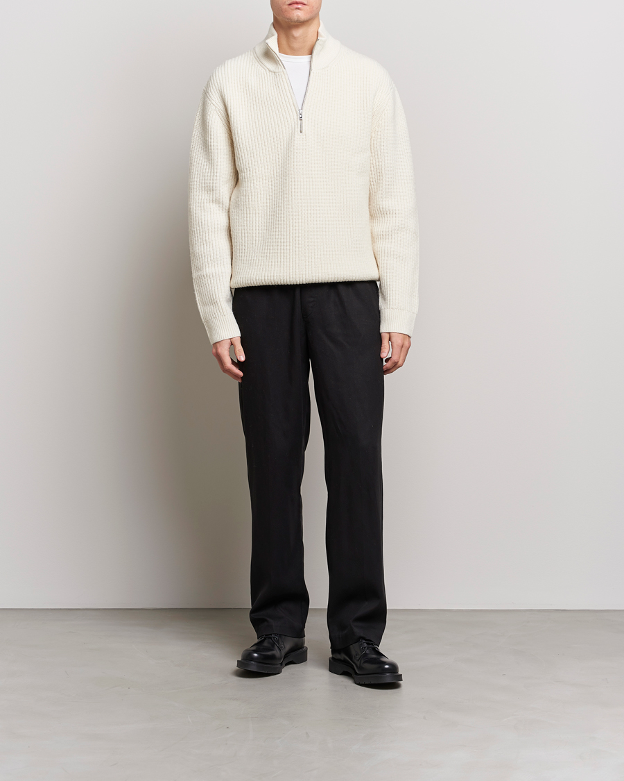 Homme | Pulls Et Tricots | Filippa K | Half Zip Sweater Off White