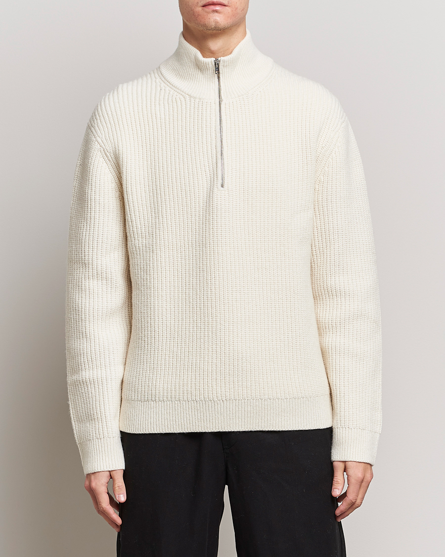 Homme | Pulls Et Tricots | Filippa K | Half Zip Sweater Off White