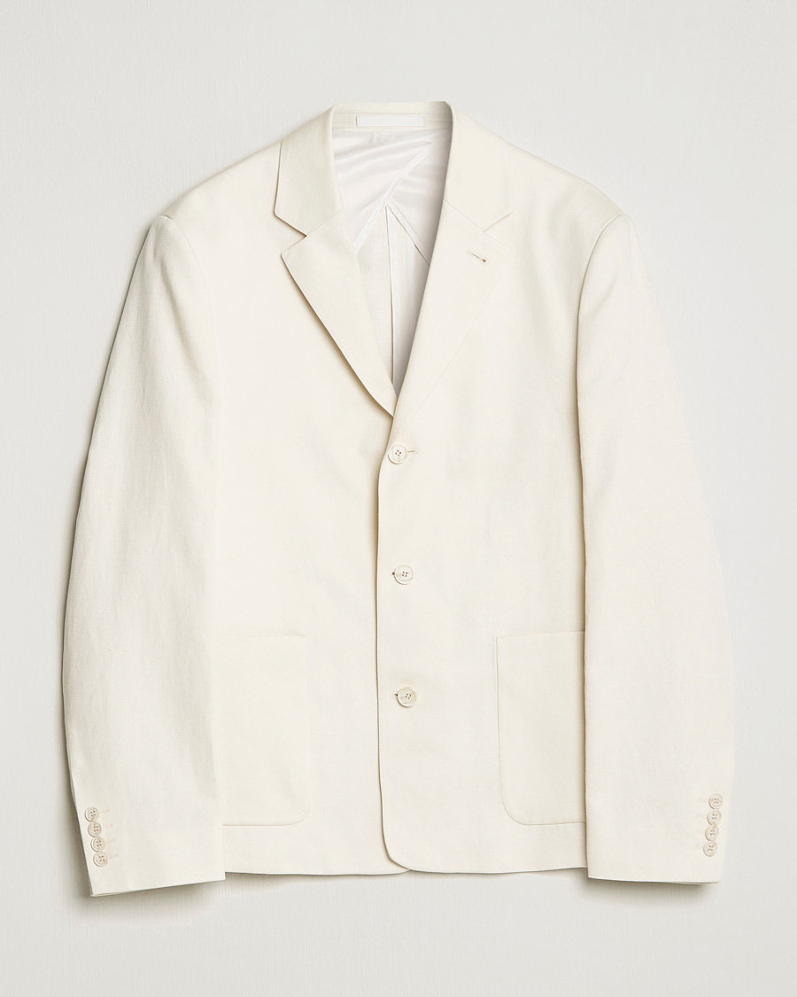 Homme | Blazers | Filippa K | Cotton Linen Blazer Bone White