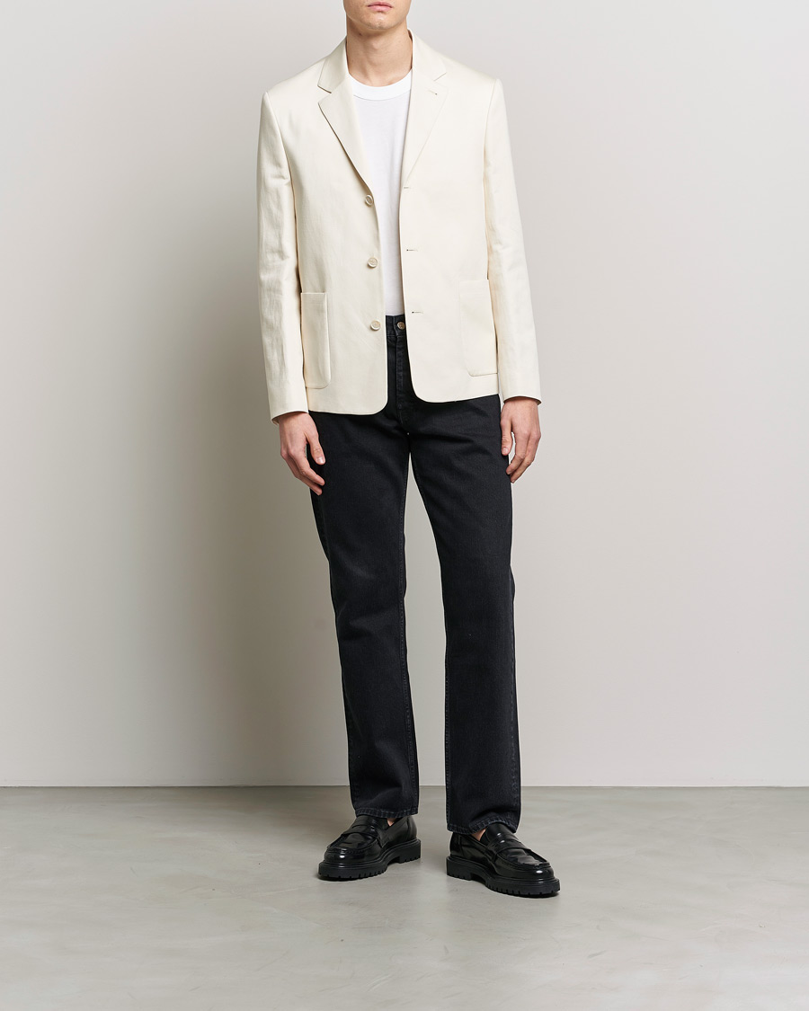 Homme | Blazers | Filippa K | Cotton Linen Blazer Bone White