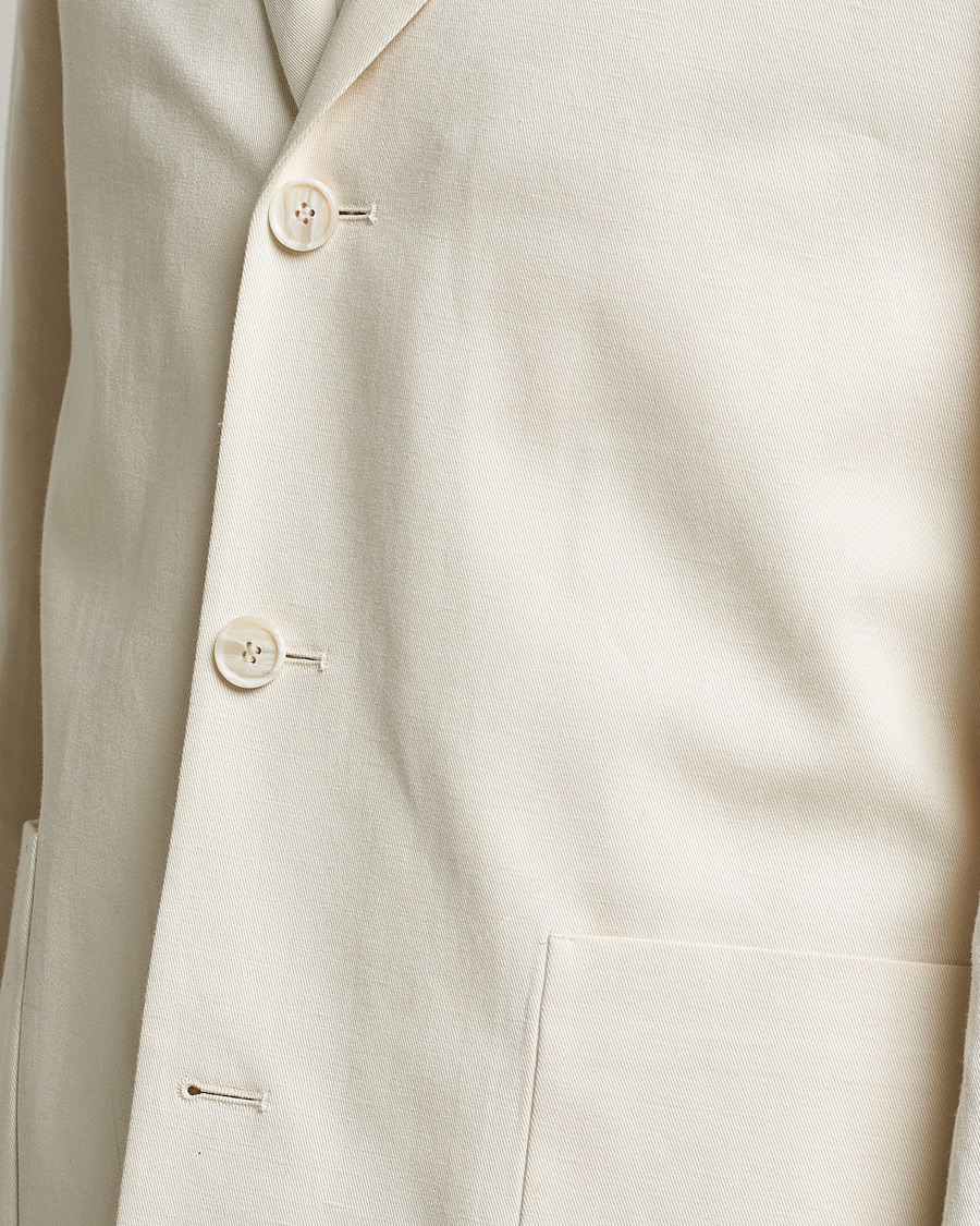 Homme | Blazers | Filippa K | Cotton Linen Blazer Bone White