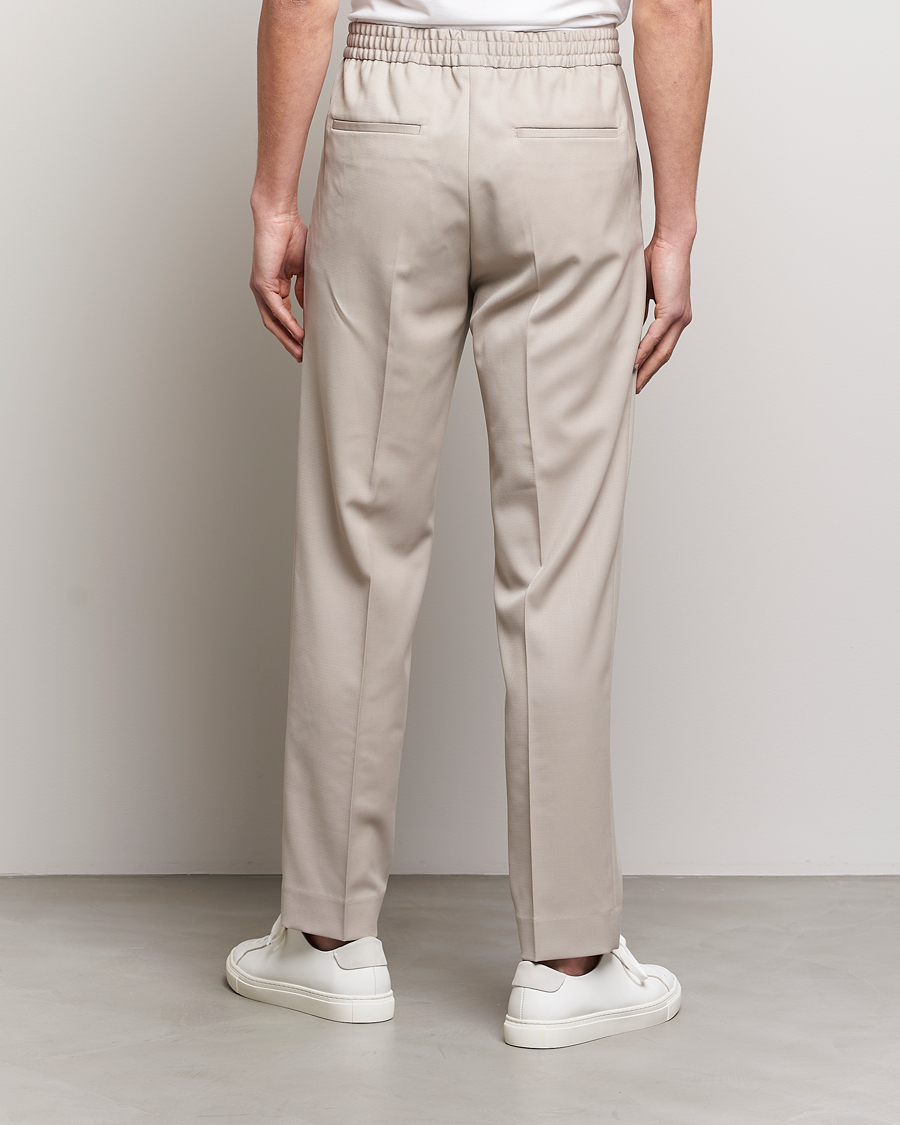 Homme | Pantalons | Filippa K | Relaxed Terry Wool Trousers Grey Beige
