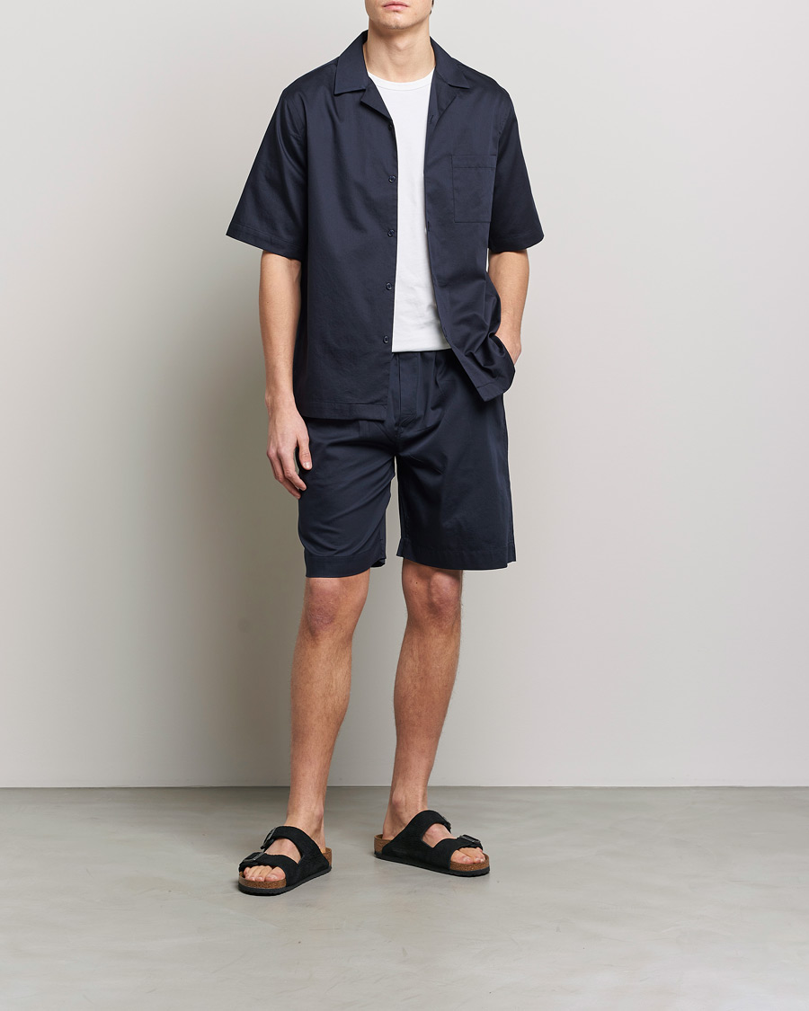 Homme | Chemises | Filippa K | Lounge Short Sleeve Shirt Night Blue
