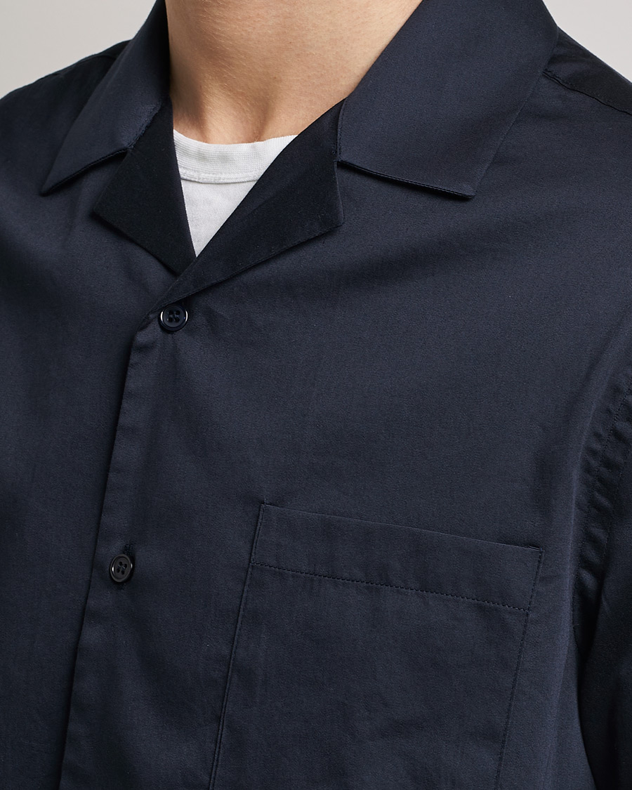 Homme | Chemises | Filippa K | Lounge Short Sleeve Shirt Night Blue