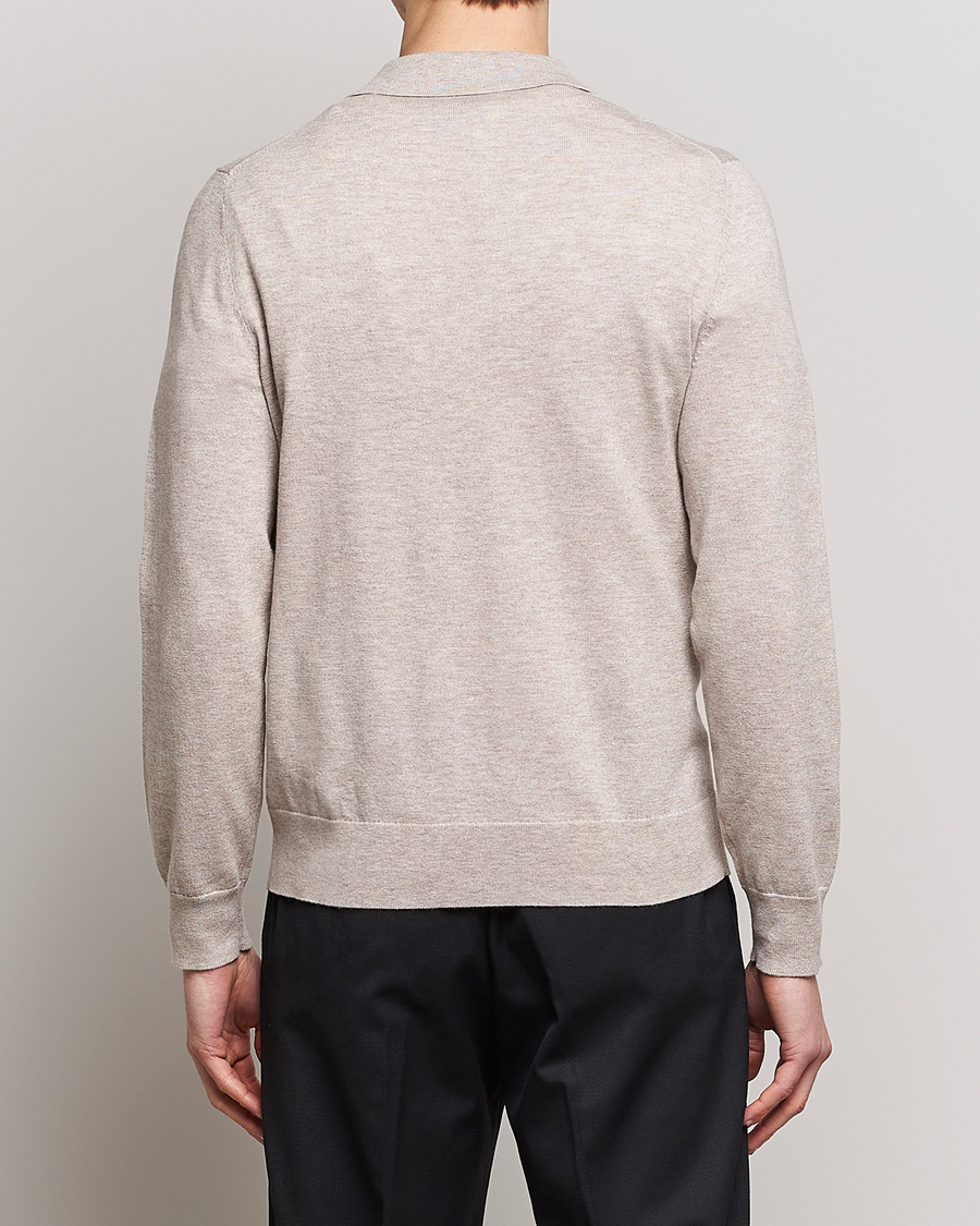 Homme | Pulls Et Tricots | Filippa K | Knitted Polo Shirt Beige Melange
