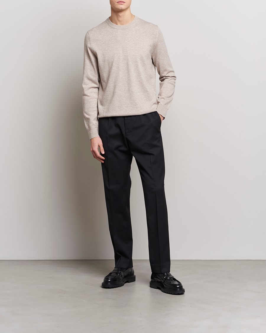 Homme | Pulls Et Tricots | Filippa K | Cotton Merino Sweater Beige Melange