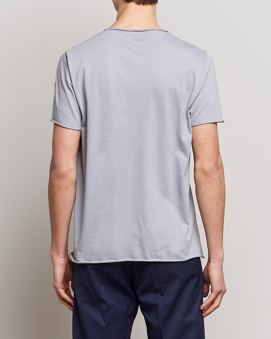 Homme | T-shirts | Filippa K | Roll Neck Crew Neck Tee Fog Blue