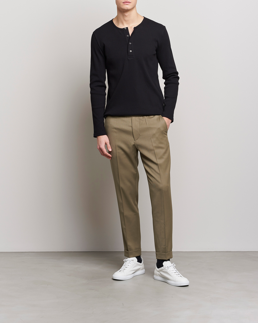 Homme | Pulls Et Tricots | Filippa K | Rib Henley Black