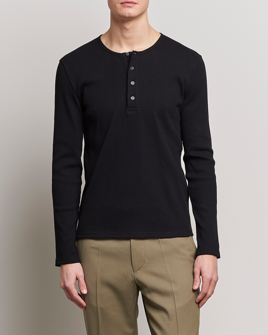 Homme | Pulls Et Tricots | Filippa K | Rib Henley Black