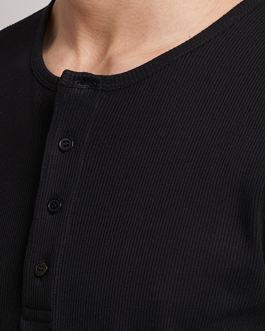 Homme | Pulls Et Tricots | Filippa K | Rib Henley Black