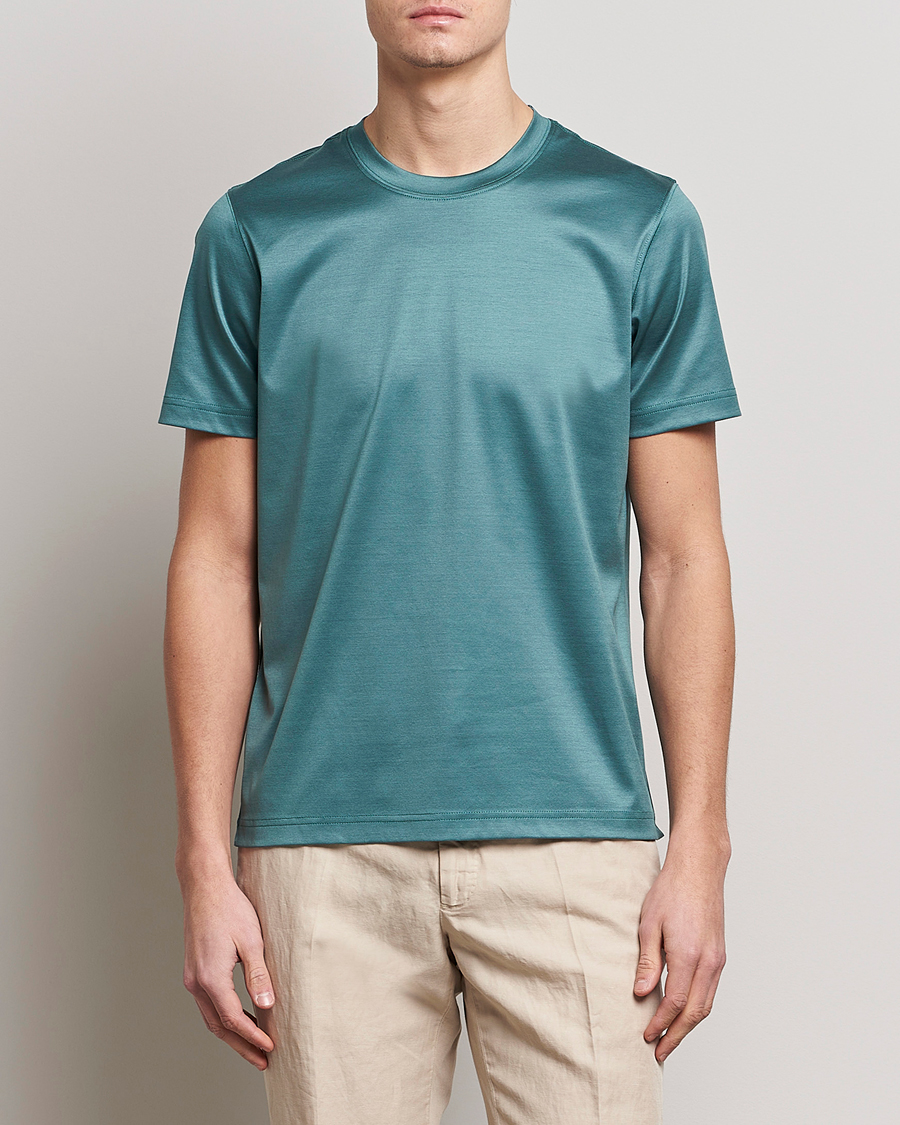 Homme | T-shirts | Eton | Filo Di Scozia T-Shirt Green