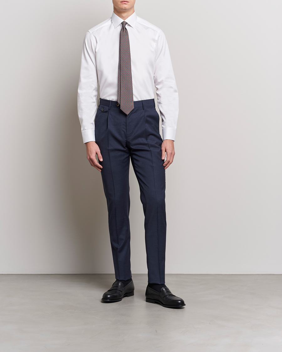 Homme | Chemises | Eton | Fine Pique Shirt White