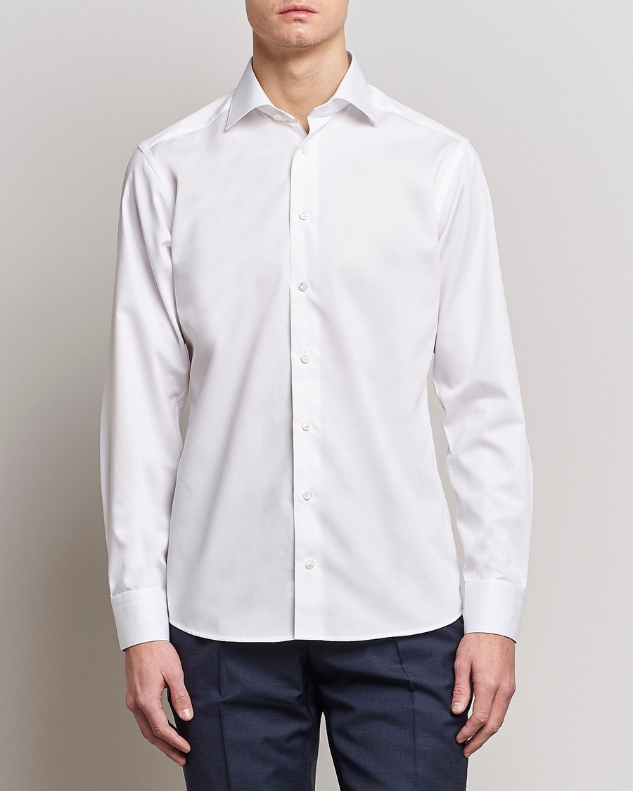 Homme | Chemises | Eton | Fine Pique Shirt White