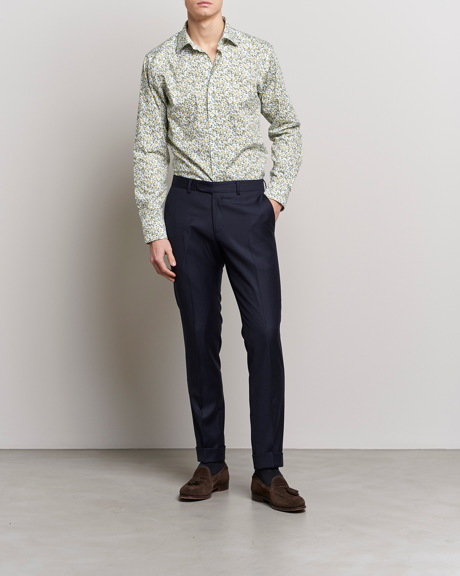 Homme | Chemises | Eton | Signature Twill Slim Fit Shirt Lemon Print