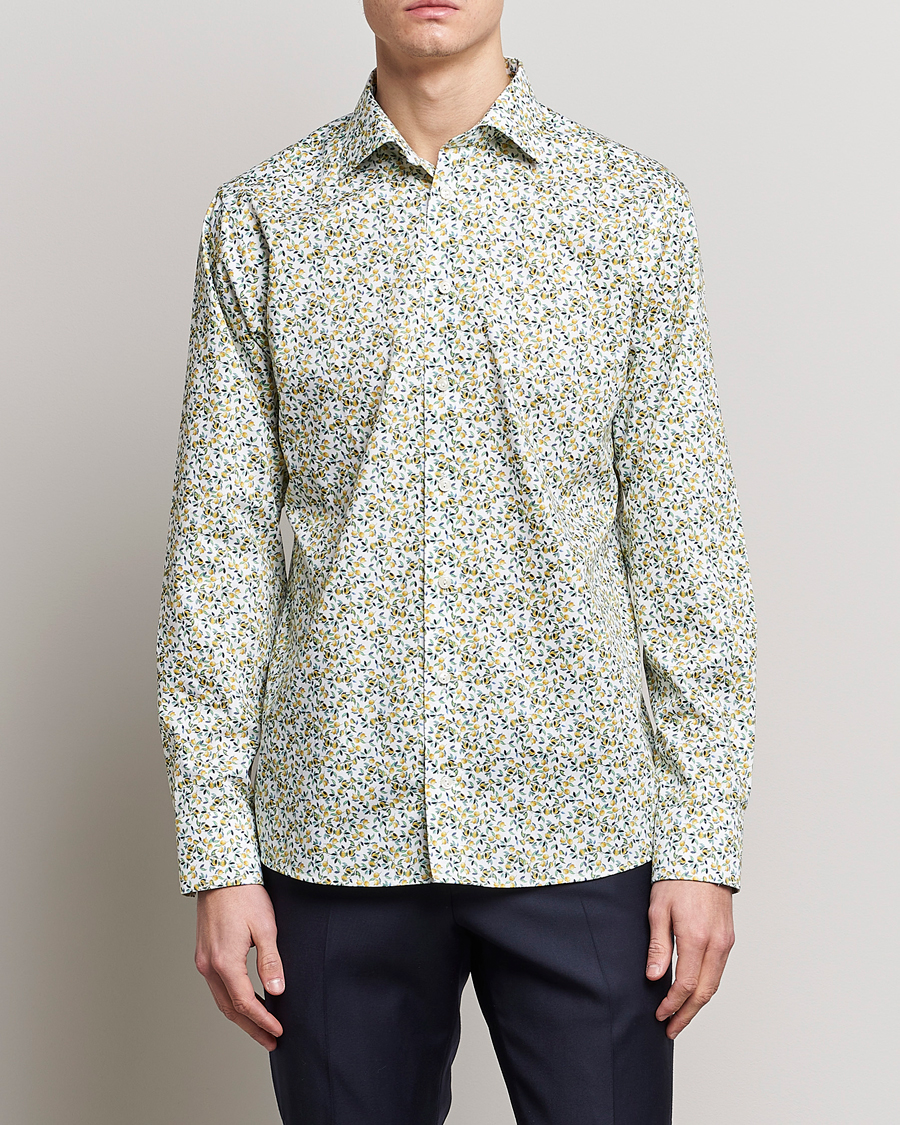 Homme | Chemises | Eton | Signature Twill Slim Fit Shirt Lemon Print