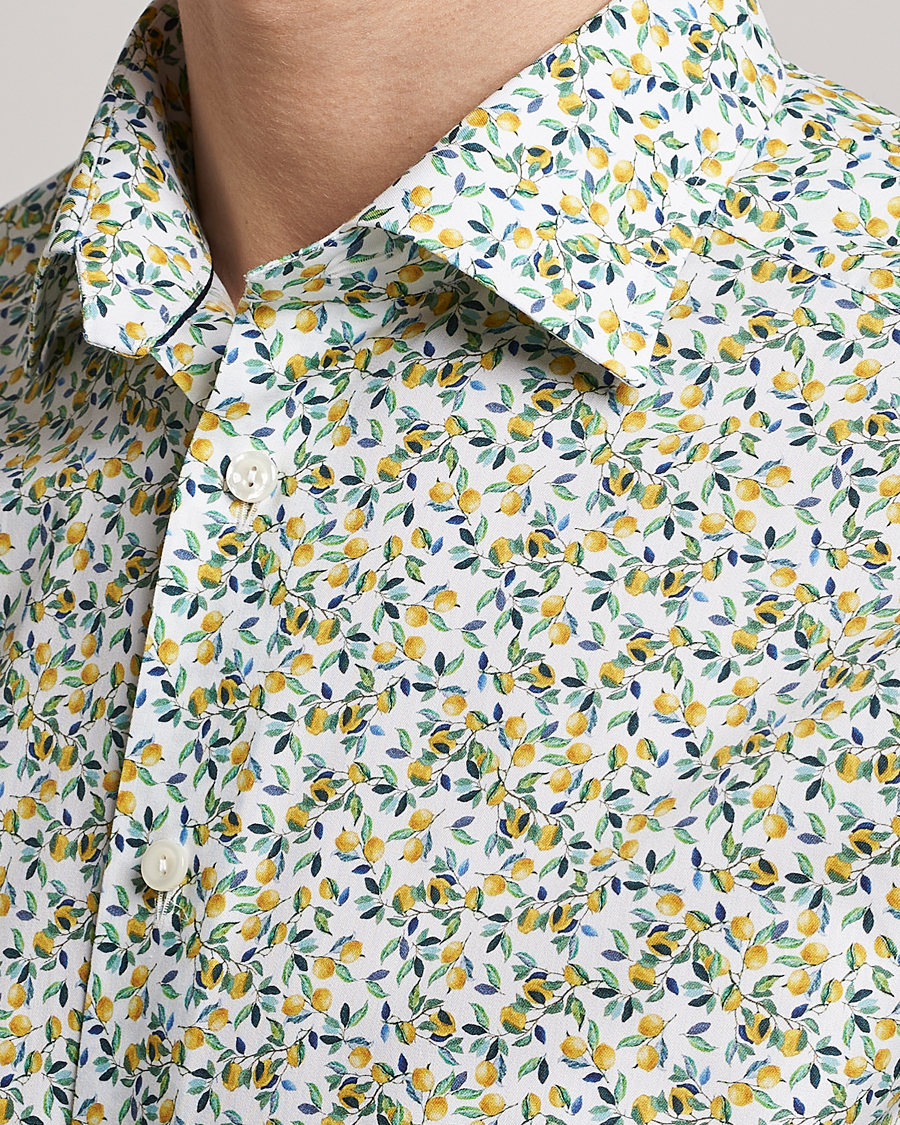Homme | Chemises | Eton | Signature Twill Slim Fit Shirt Lemon Print