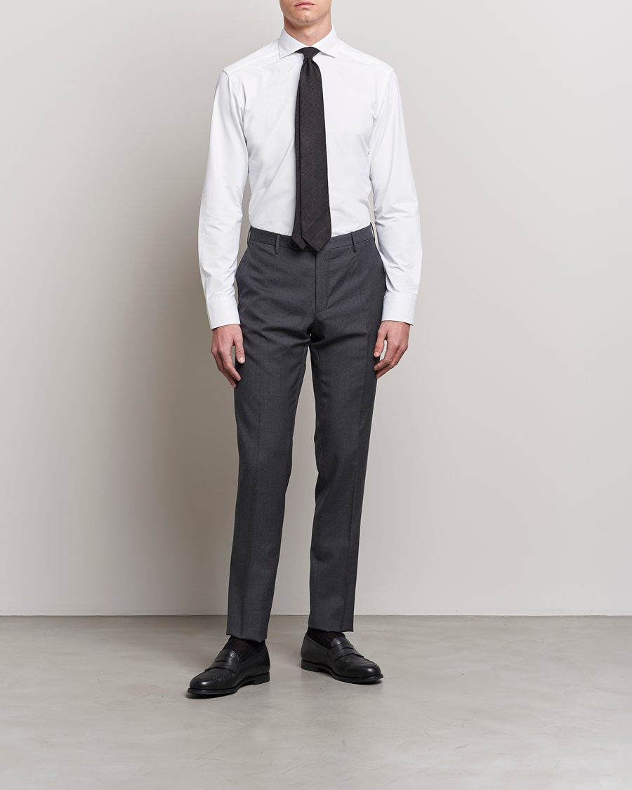 Homme | Chemises | Eton | Slim Fit Four Way Stretch Shirt White